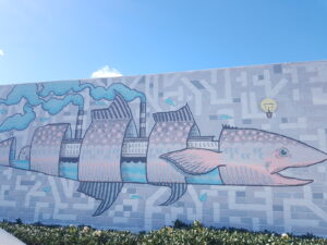 fishy boat Bunbury WA street art